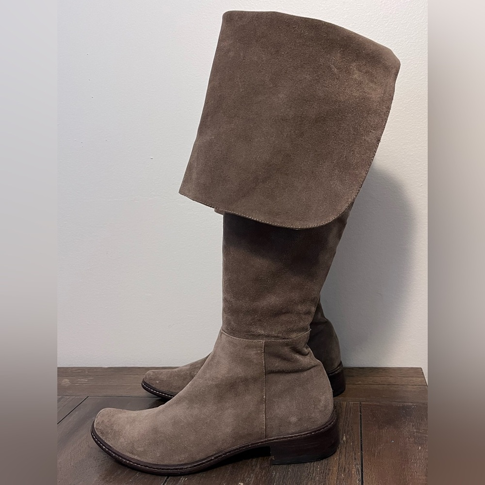 NOW Suede Knee High Boots Made in Italy size 38 Women’s US size 8